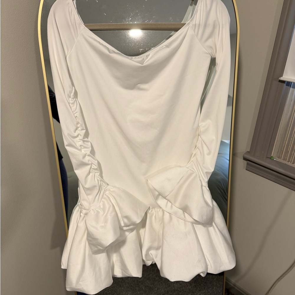 White Long Sleeve Dress